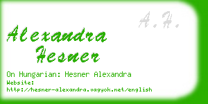 alexandra hesner business card